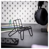 KRUBBET: black, wire phone stand, multipurpose, three positions.