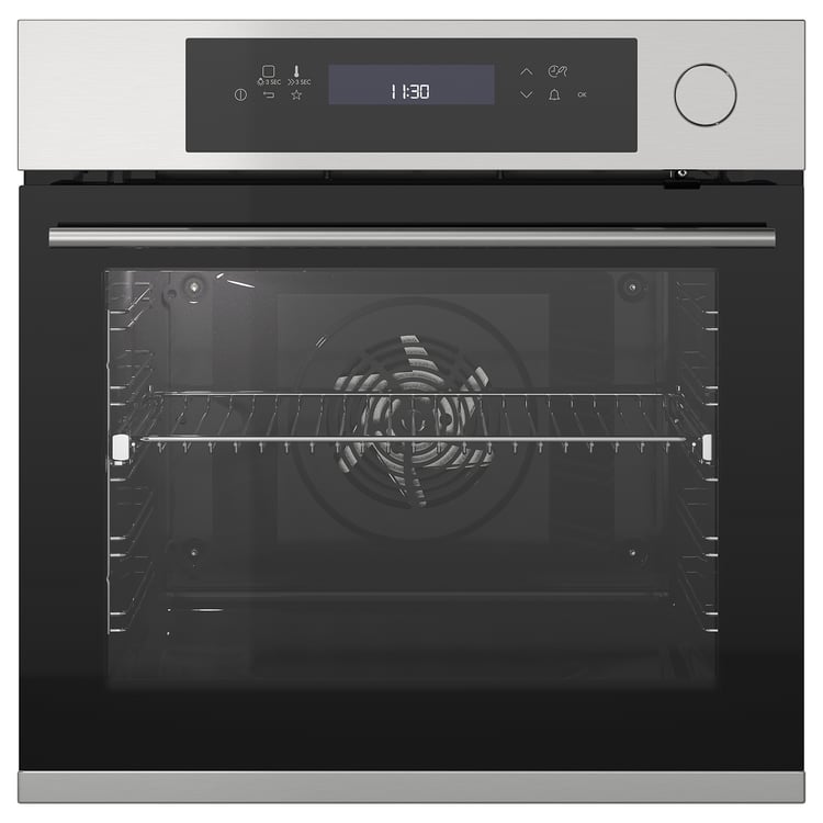 KULINARISK Forced air oven w steam function, stainless steel, Width 59