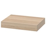 Light brown square wall shelf LACK in wood finish.