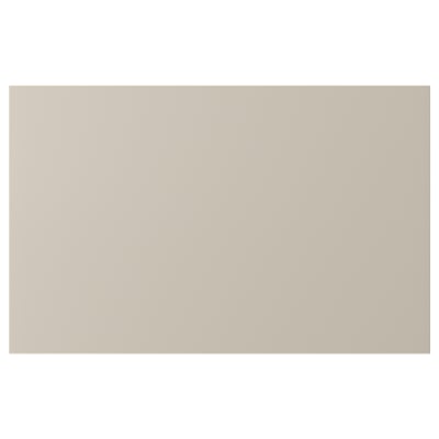 Beige LAPPVIKEN cabinet panel, rectangular, smooth design, made of paper foil and plastic.