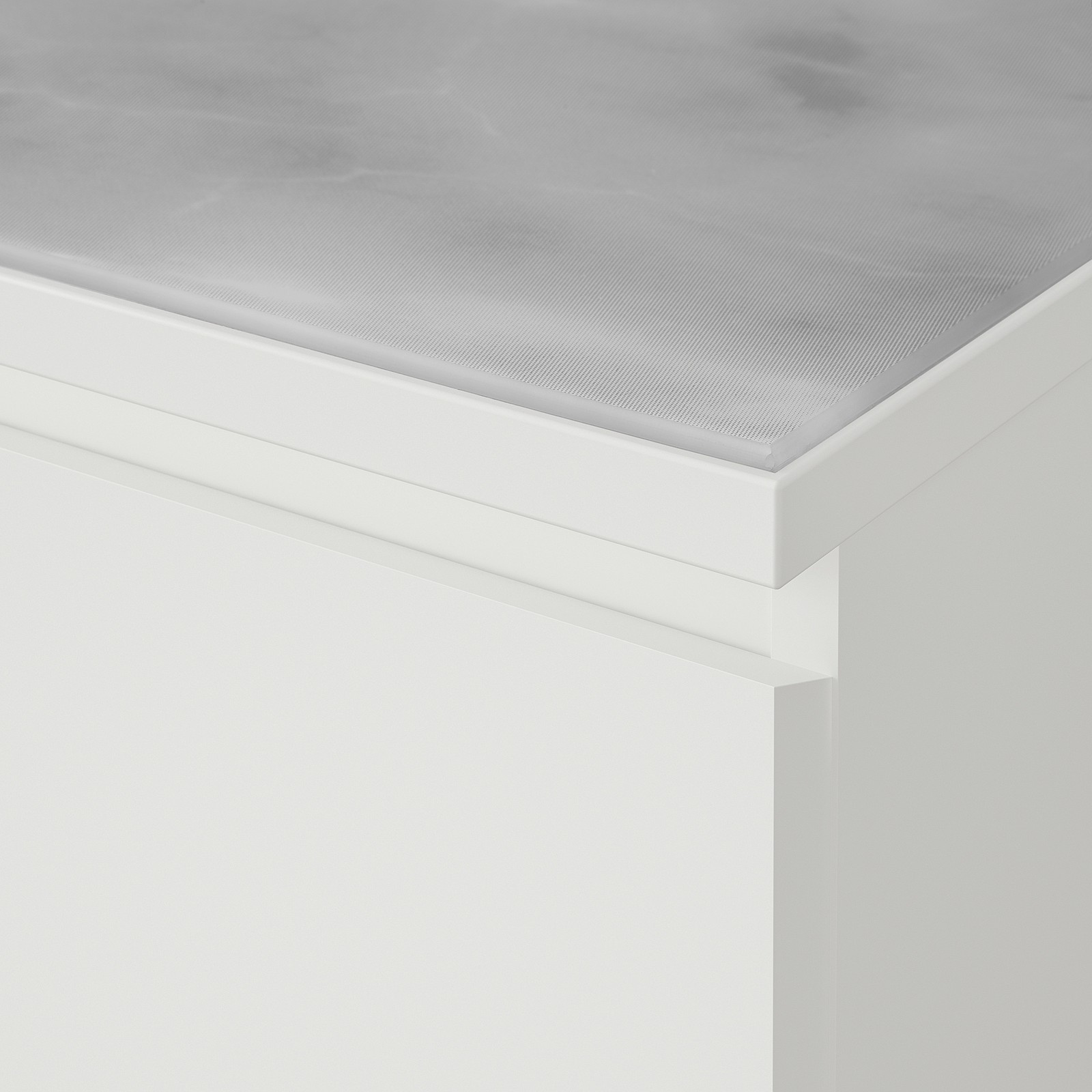 MALM Glass top, marble effect/grey, 80x48 cm IKEA