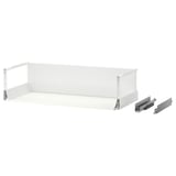 MAXIMERA white drawer with metal runners, melamine edges, wooden bottom, full extension, soft-close, modern design.