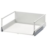 MAXIMERA drawer, white, melamine & steel, rectangular, modern design.