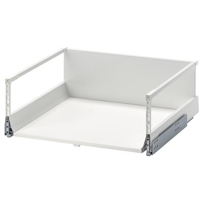 MAXIMERA drawer, white, melamine & steel, rectangular, modern design.