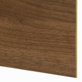 Close-up of wooden panel, smooth texture, natural grain, rich brown finish.