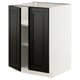METOD kitchen unit: black doors, white base. Adjustable shelves, modern design.