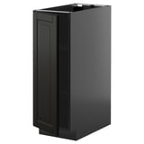 Black METOD cabinet, sleek & modern, rectangular with single door.