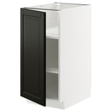 METOD kitchen unit, white & black, square, modern design, with adjustable shelves.