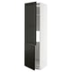 METOD black cabinet, modern design, tall, white, adjustable shelf, nickel hinges.