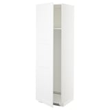 METOD: white kitchen cabinet, tall with adjustable shelves, modern design.