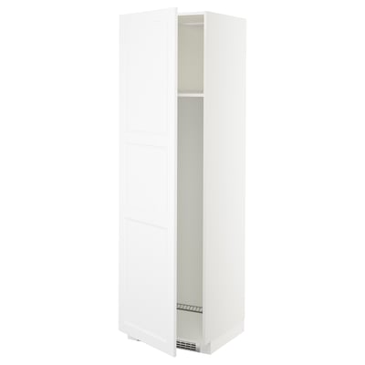 METOD: white kitchen cabinet, tall with adjustable shelves, modern design.