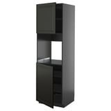 METOD black kitchen unit, sleek modern design with adjustable shelves, durable materials.