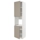 METOD white cabinet with beige doors, adjustable shelves.