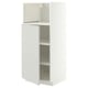METOD High cabinet f built-in appliances, white/Aspudden light grey, 60x60x140 cm