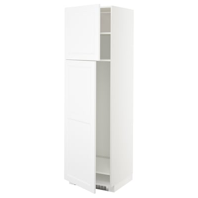 White METOD cabinet, rectangular, modern design with adjustable shelves.