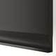 Sleek black kitchen cabinet with smooth, integrated handle and sturdy construction.