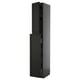 A black ikea METOD kitchen cabinet with a traditional design, featuring beveled edges and a sturdy construction.