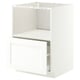 METOD / MAXIMERA Base cabinet f built-in appliances, white Enköping/white wood effect, 60x60 cm