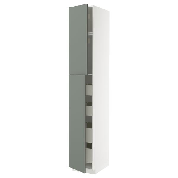 Ikea METOD kitchen cabinet in grey-green with modern, sleek design.