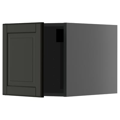Dark grey METOD kitchen cabinet, rectangular with flat panel design.