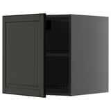 Dark grey METOD kitchen cabinet, square shape, with adjustable shelf, left hinge.