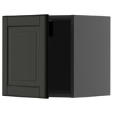 METOD kitchen cabinet in dark grey with beveled edges.