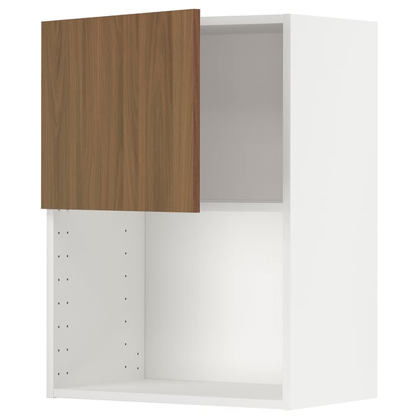 Open white kitchen cabinet with wooden door. Clean, modern design. 25-year warranty.