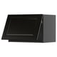 Black kitchen cabinet with beveled edges, 3d rectangular shape, sleek modern design.