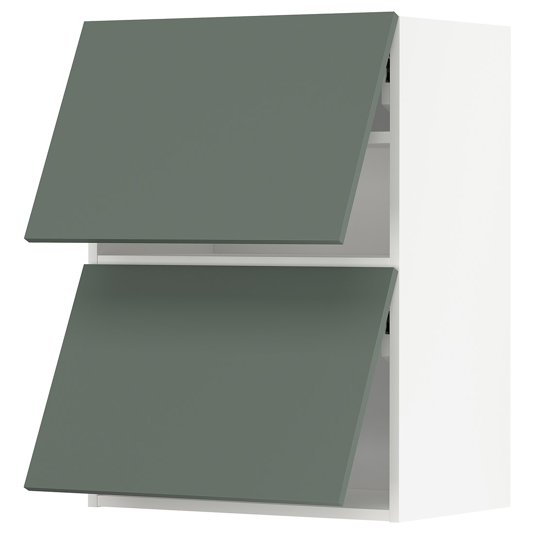 METOD Wall horizontal w 2 doors white/Bodarp greygreen IKEA