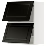 Black METOD kitchen cabinet with raised bevel edges.