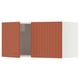 METOD Wall cabinet with 2 doors, white/Terrsjö red-brown wave pattern, 80x40 cm