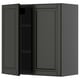 A black METOD wall cabinet with two doors and an adjustable shelf.