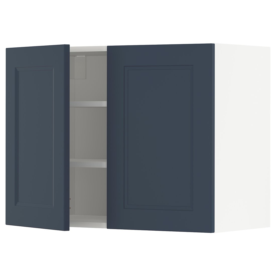 METOD Wall with shelves/2 doors white Axstad/matt blue IKEA