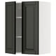 METOD wall cabinet, black, rectangular, beveled edges, dark wood-like finish, with one adjustable shelf.