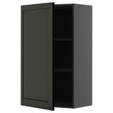 METOD wall cabinet in dark gray with one adjustable shelf, modern design.