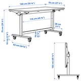 Illustration with measurements for the product: MITTZON.