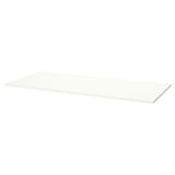 MITTZON: white rectangular office table, melamine finish, wipes clean easily.