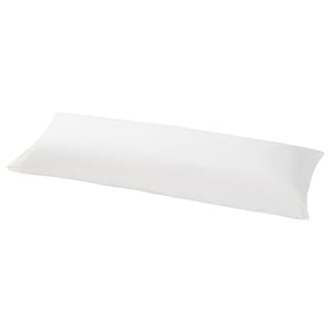 NONNEA white pillowcase, rectangular shape, pure cotton, extra soft, simple design.