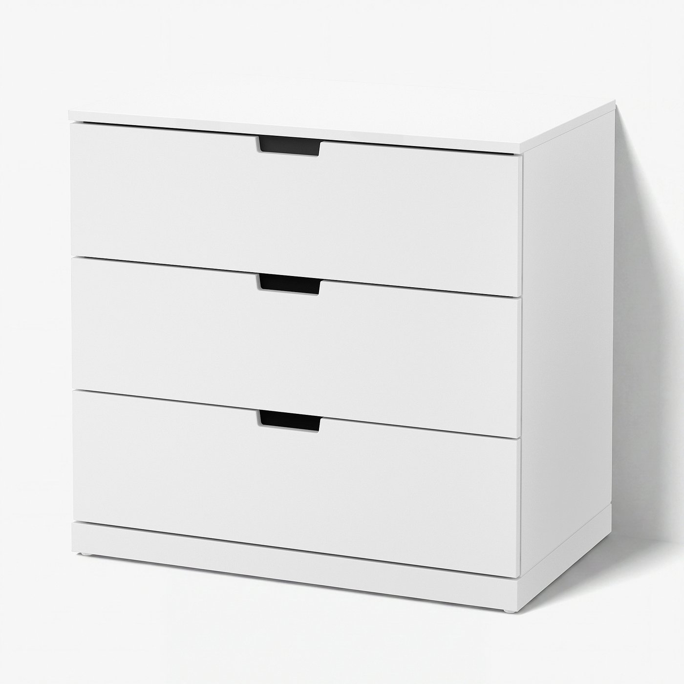 NORDLI Chest of 3 drawers, white, 80x76 cm