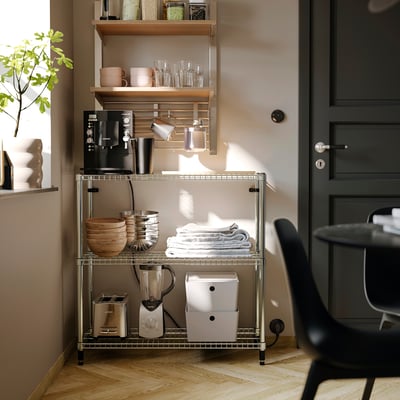 OMAR Shelving unit, galvanised, 92x36x94 cm