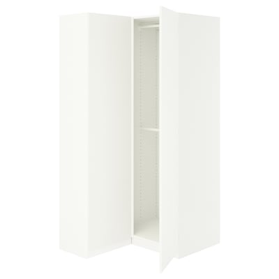 PAX / FORSAND Corner wardrobe, white/white, 111/88x201 cm