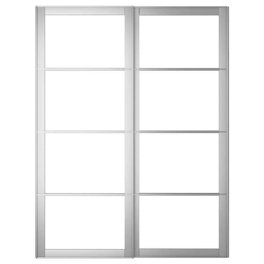PAX Pair of sliding door frames w rail, aluminium, 150x236 cm IKEA