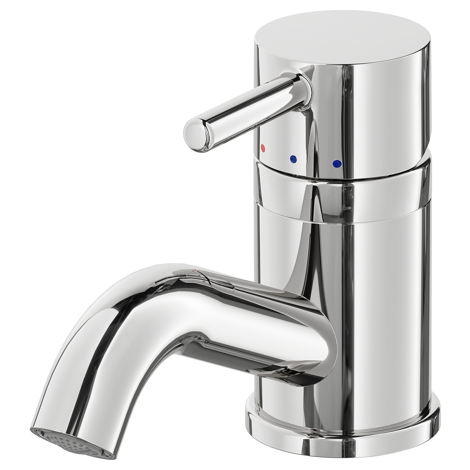 PILKÅN Washbasin mixer tap with strainer, chromeplated, Height 10 cm