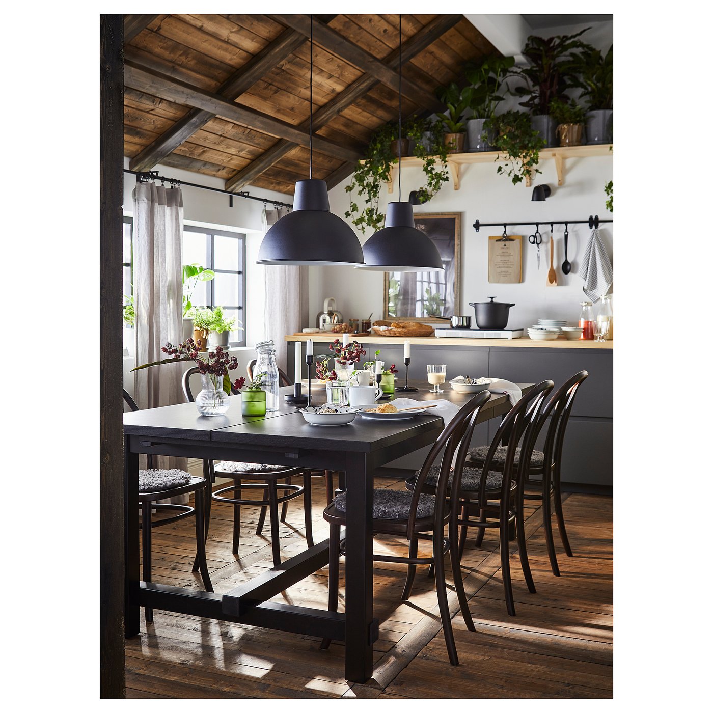 IKEA イケア PINNARP ピンナルプ 186x65x3.8cm PINNARP ピンナルプ ワークトップ, ウォールナット, 突き板, 186x65x3