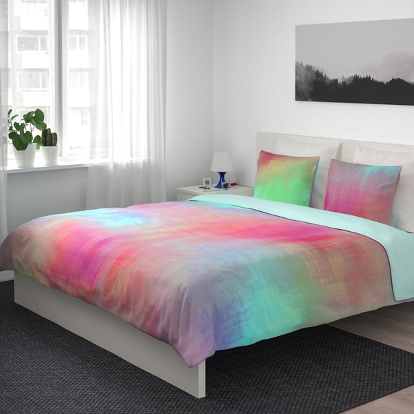 Pipstakra Quilt Cover And 2 Pillowcases Multicolour Ikea