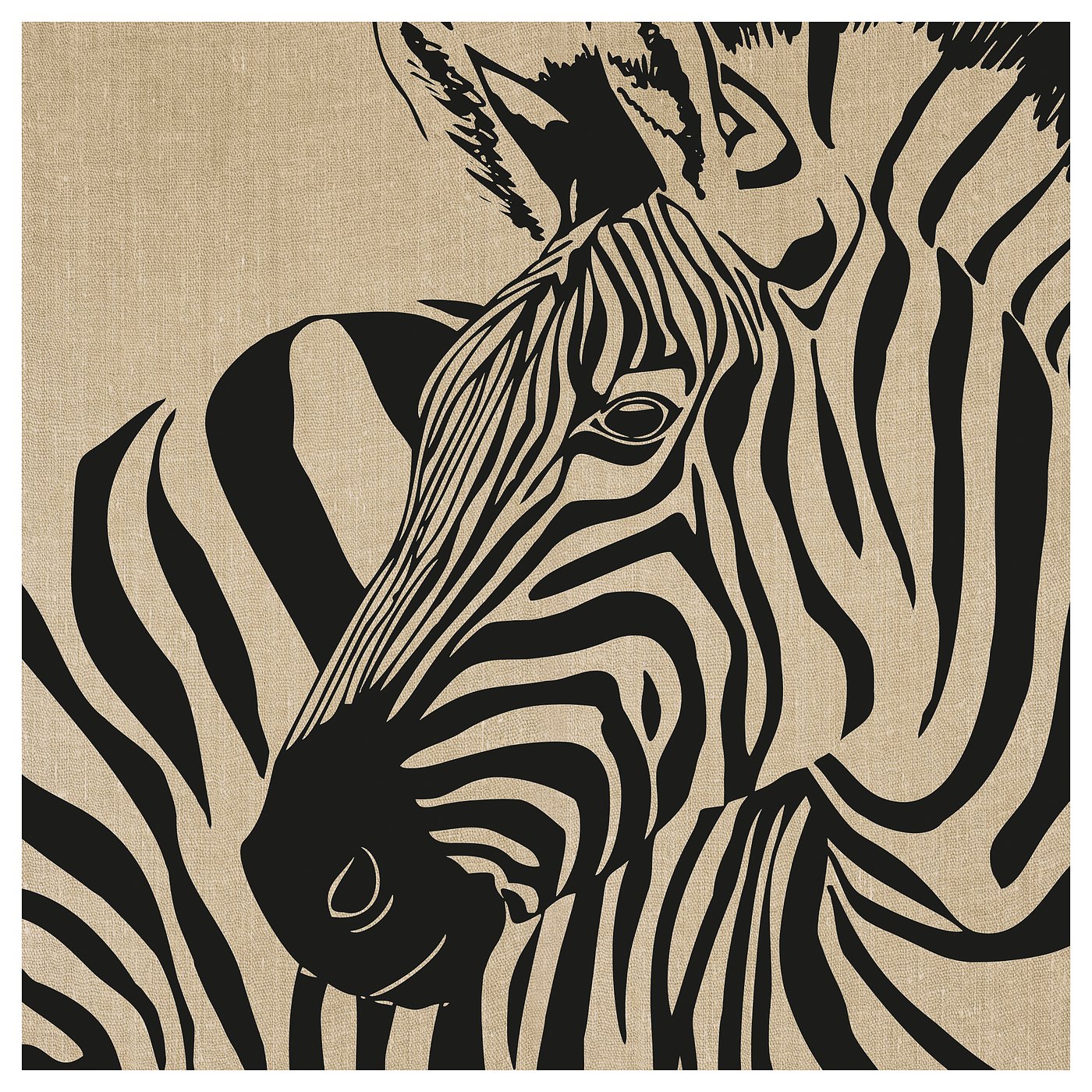 PJÄTTERYD picture, rustic zebra, 56x56 cm - IKEA