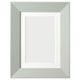 Greenish-silver photo frame, simple design, rectangular shape.