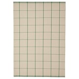 RIDSTIG: off-white and green checkered cotton rug, rectangular, with flat weave for easy cleaning.
