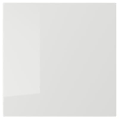 RINGHULT grey high-gloss kitchen unit. Modern design, durable, easy to clean. Square shape, with sleek lines.