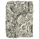 Option: Green paisley fitted sheet - soft cotton/viscose, fits 26cm mattress